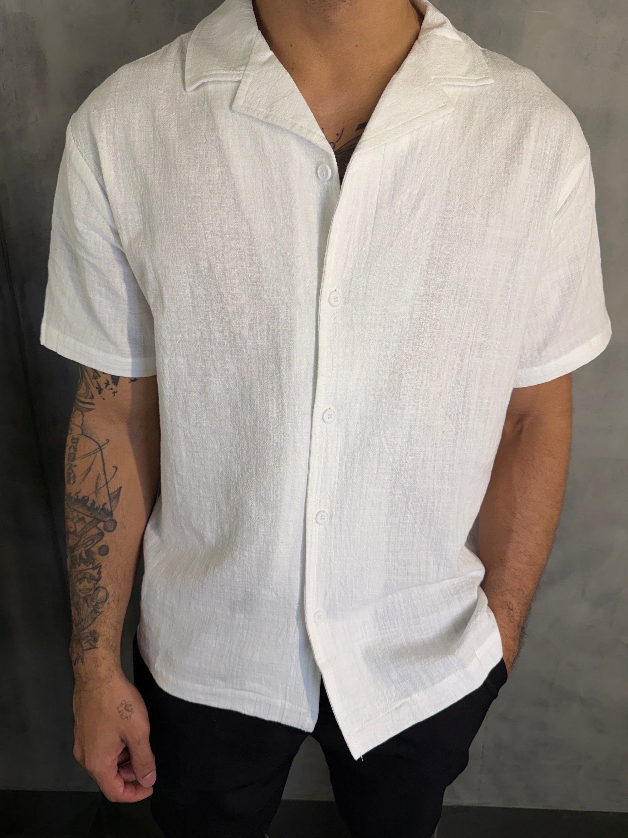 CAMISA M/C GOLA CUBANA