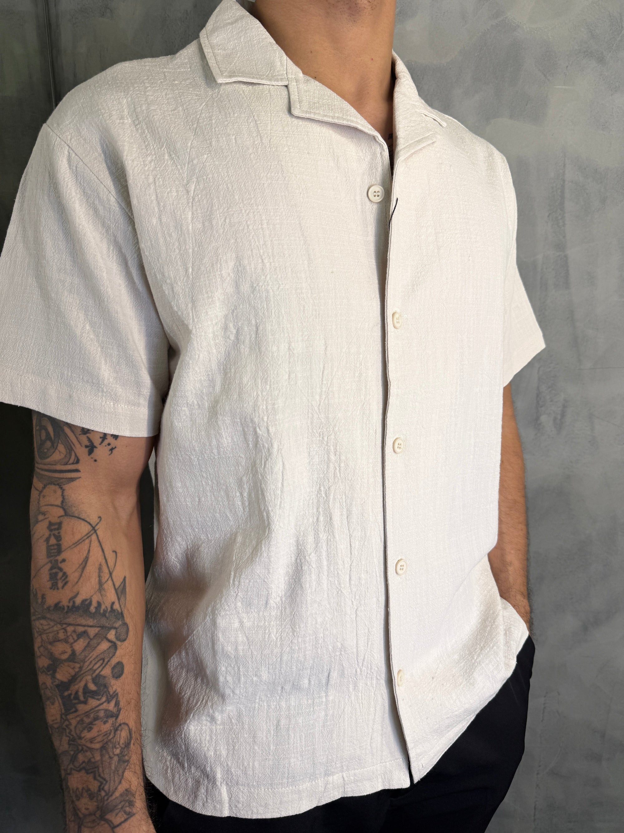 CAMISA M/C GOLA CUBANA