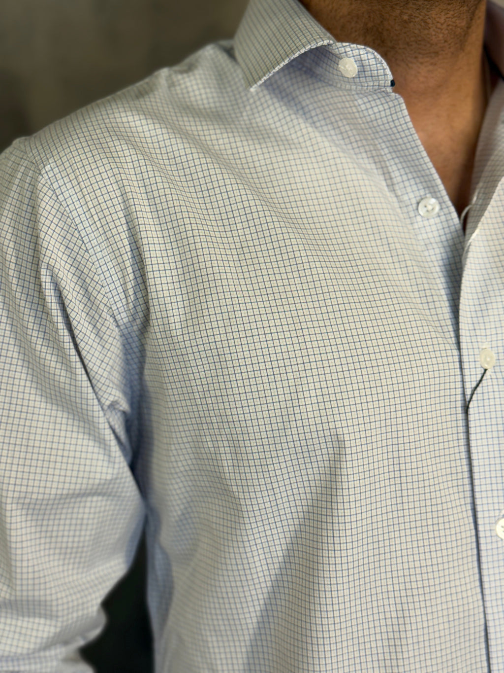 CAMISA M/L SLIM FIBRA DE BAMBU XADREZ