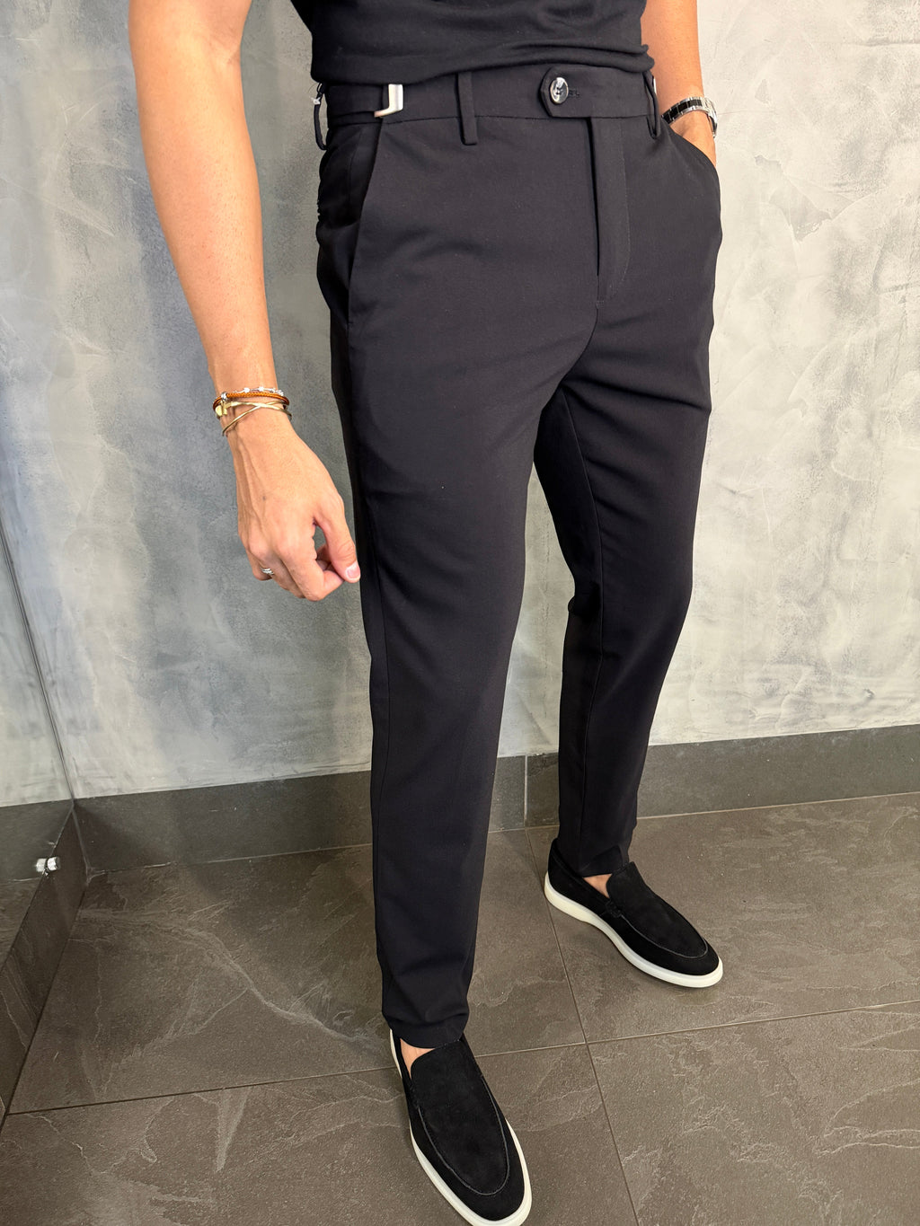 CALÇA ALF. ATENAS SLIM REGULÁVEL PRETO