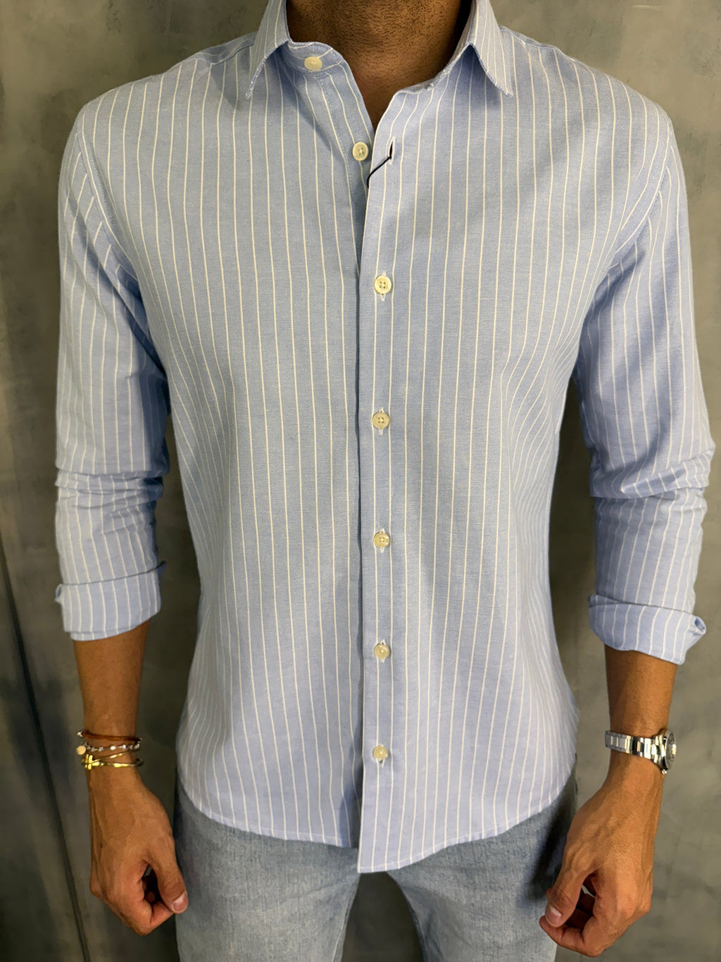 CAMISA M/L GADU LISTRAS AZUL BB