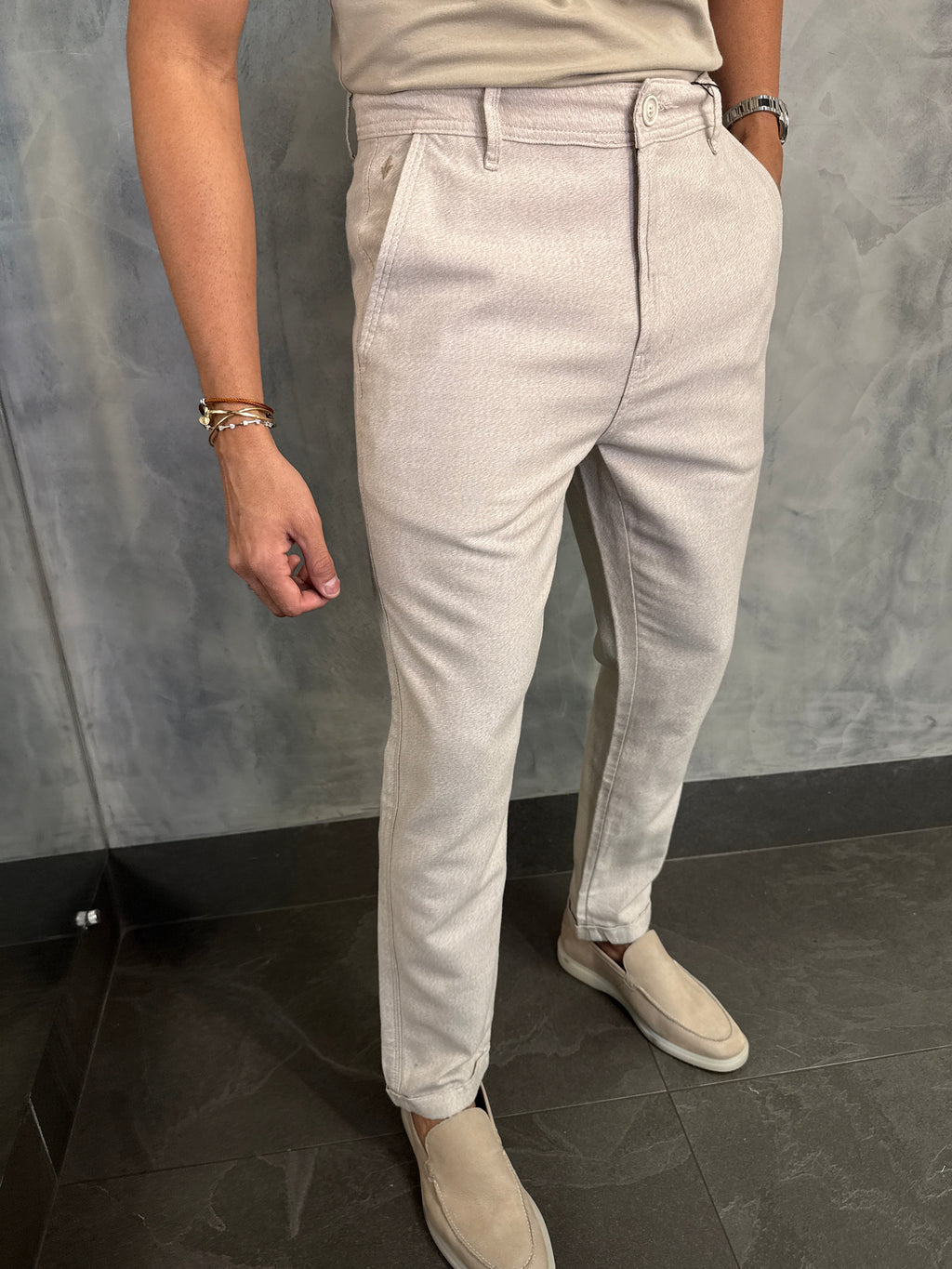 CALÇA CROPPED CHINO SELECT DLZ TRIGO STONE