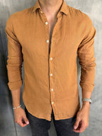 CAMISA M/L PURO LINHO FERRUGEM