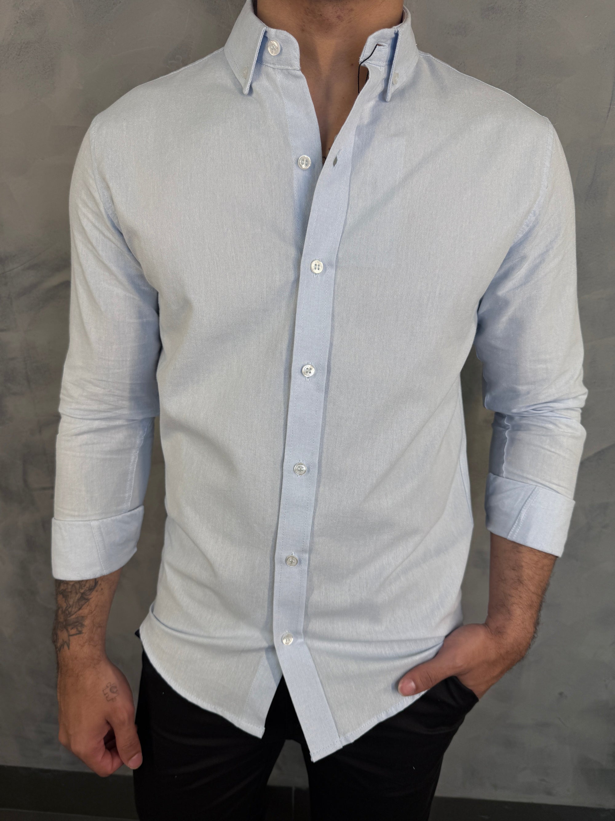 CAMISA M/L OXFORD PONTO H