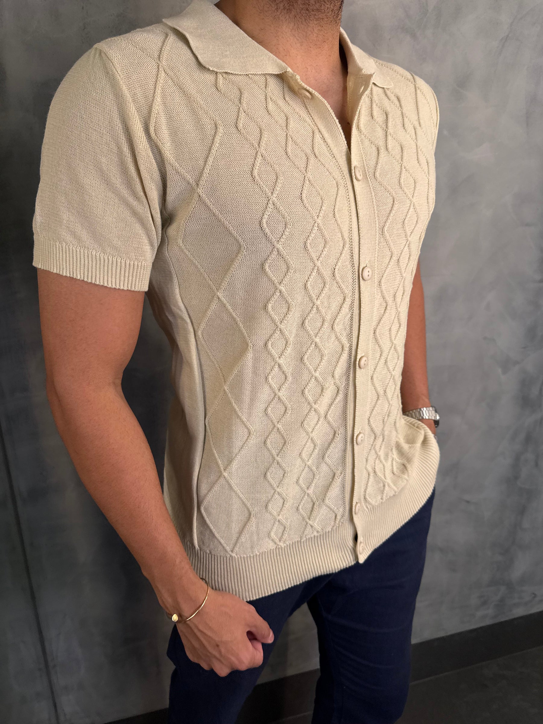 CAMISA M/C TRICOT MARBELLA PER POCHI