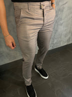 Calça Alf. Xadrez Calcário