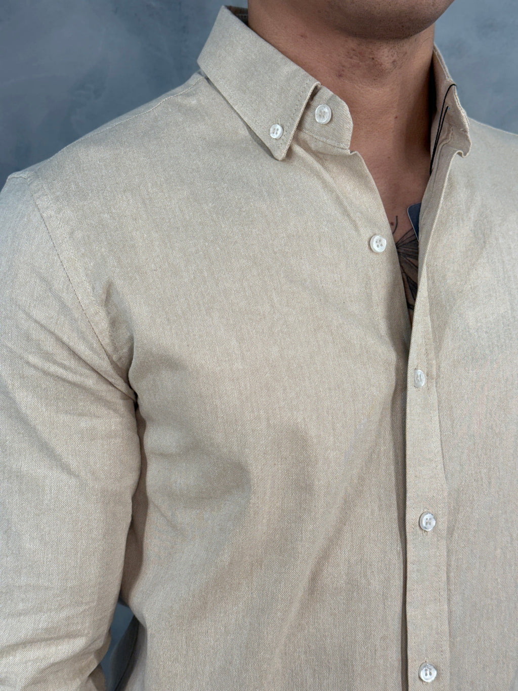 CAMISA M/L OXFORD PONTO H