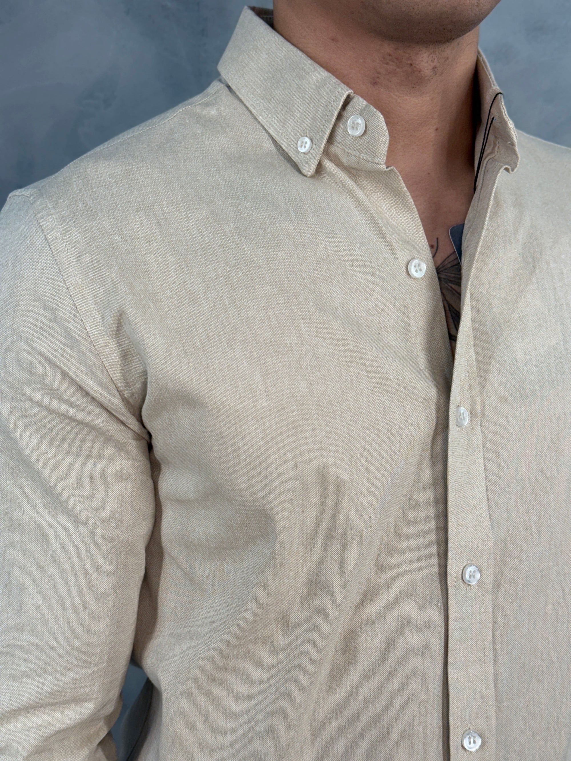 CAMISA M/L OXFORD PONTO H