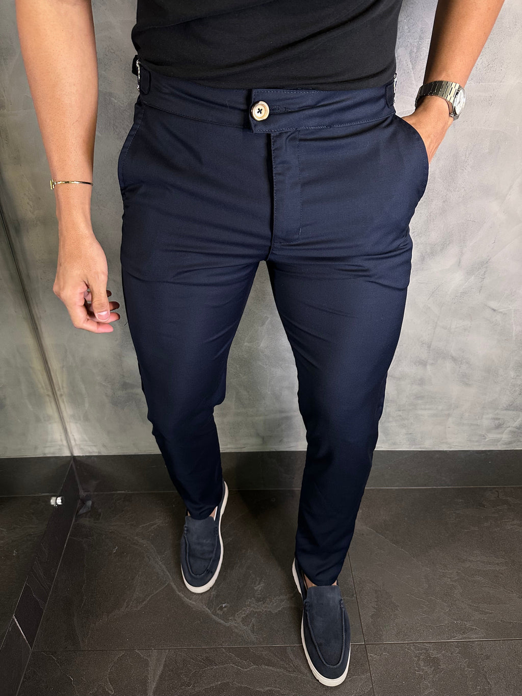 Calça Alf. Veneza Azul Petróleo