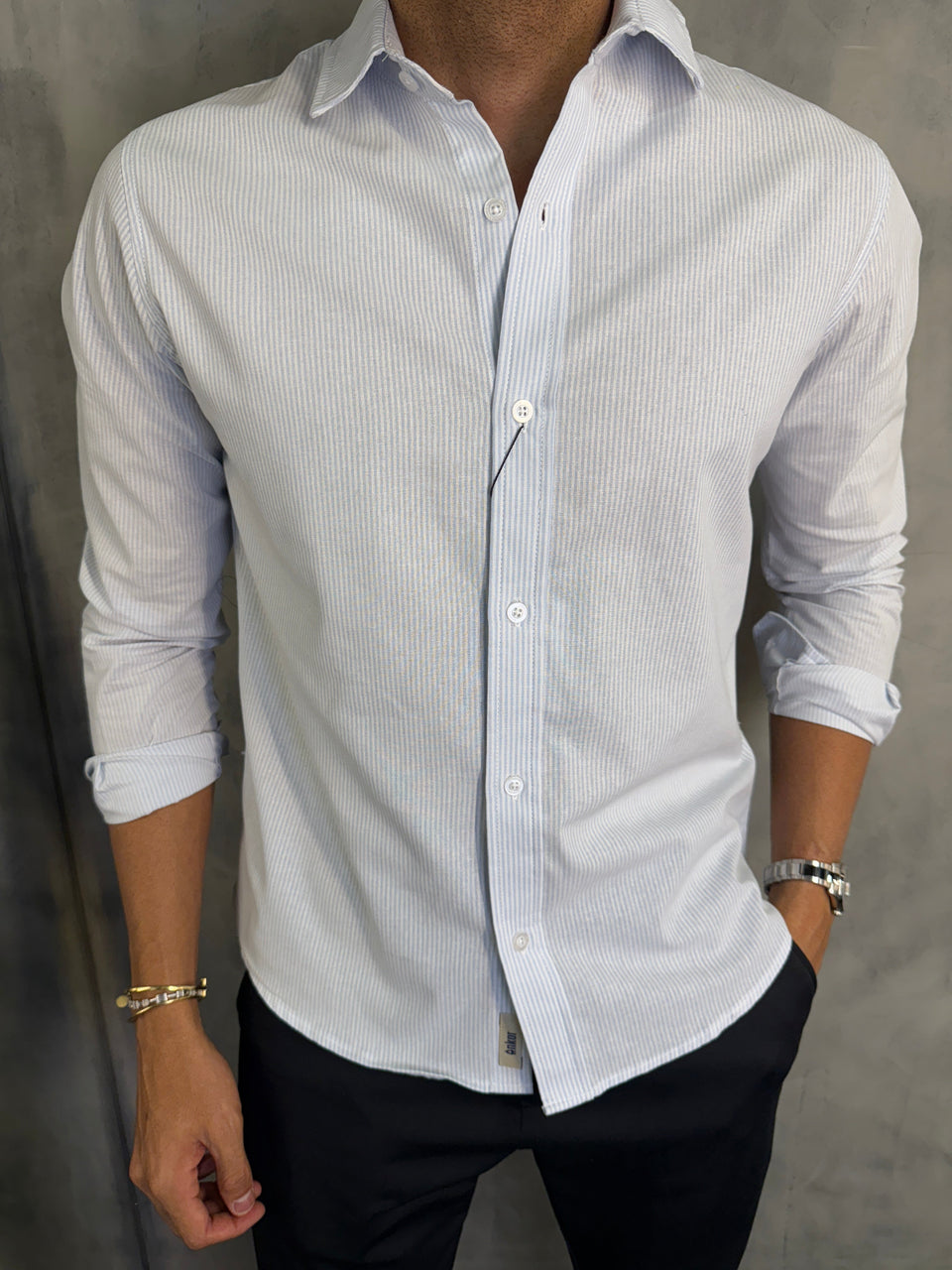 CAMISA M/L STRIPE ANKOR