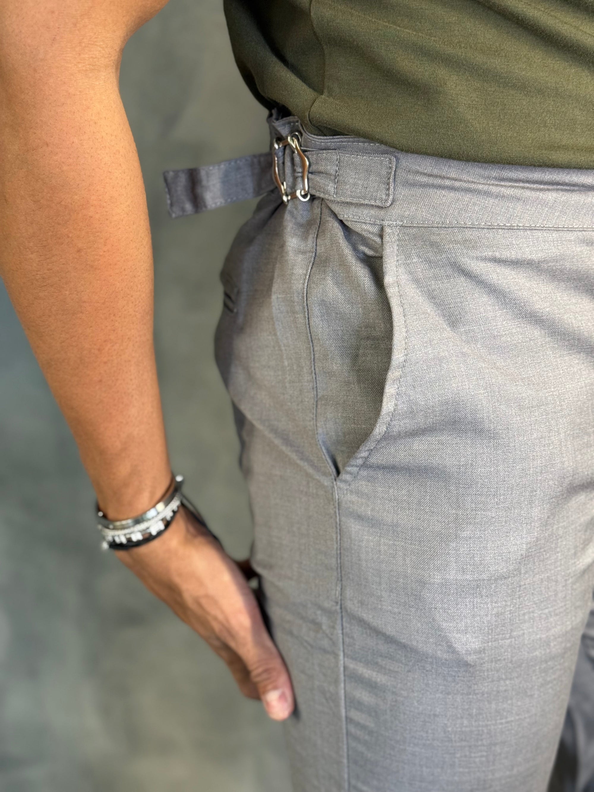 Calça Alf. Veneza Cinza Médio
