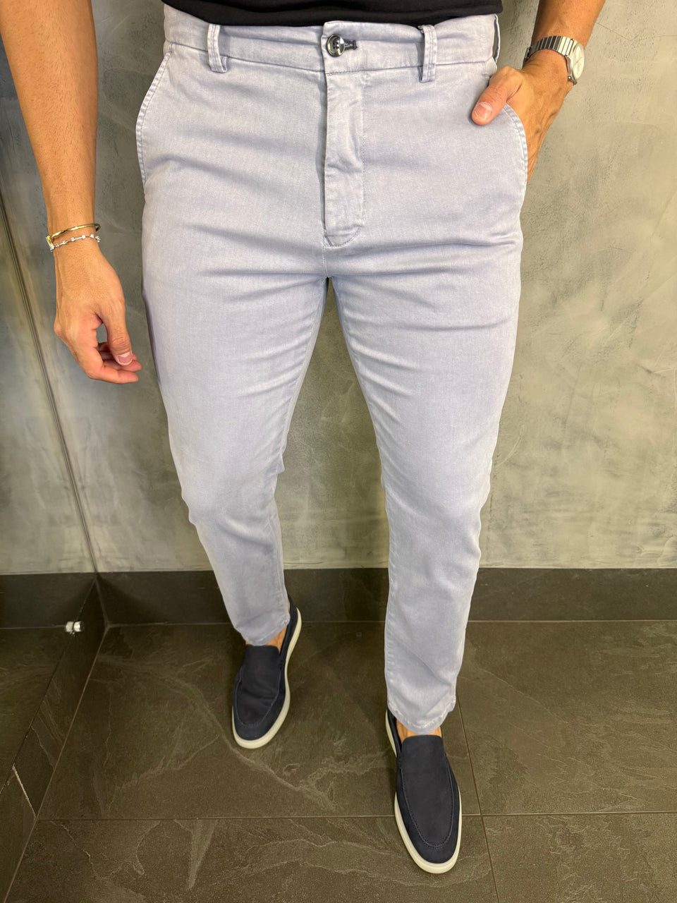 CALÇA ALF SARJA COMFORT SKINNY NIMBUS