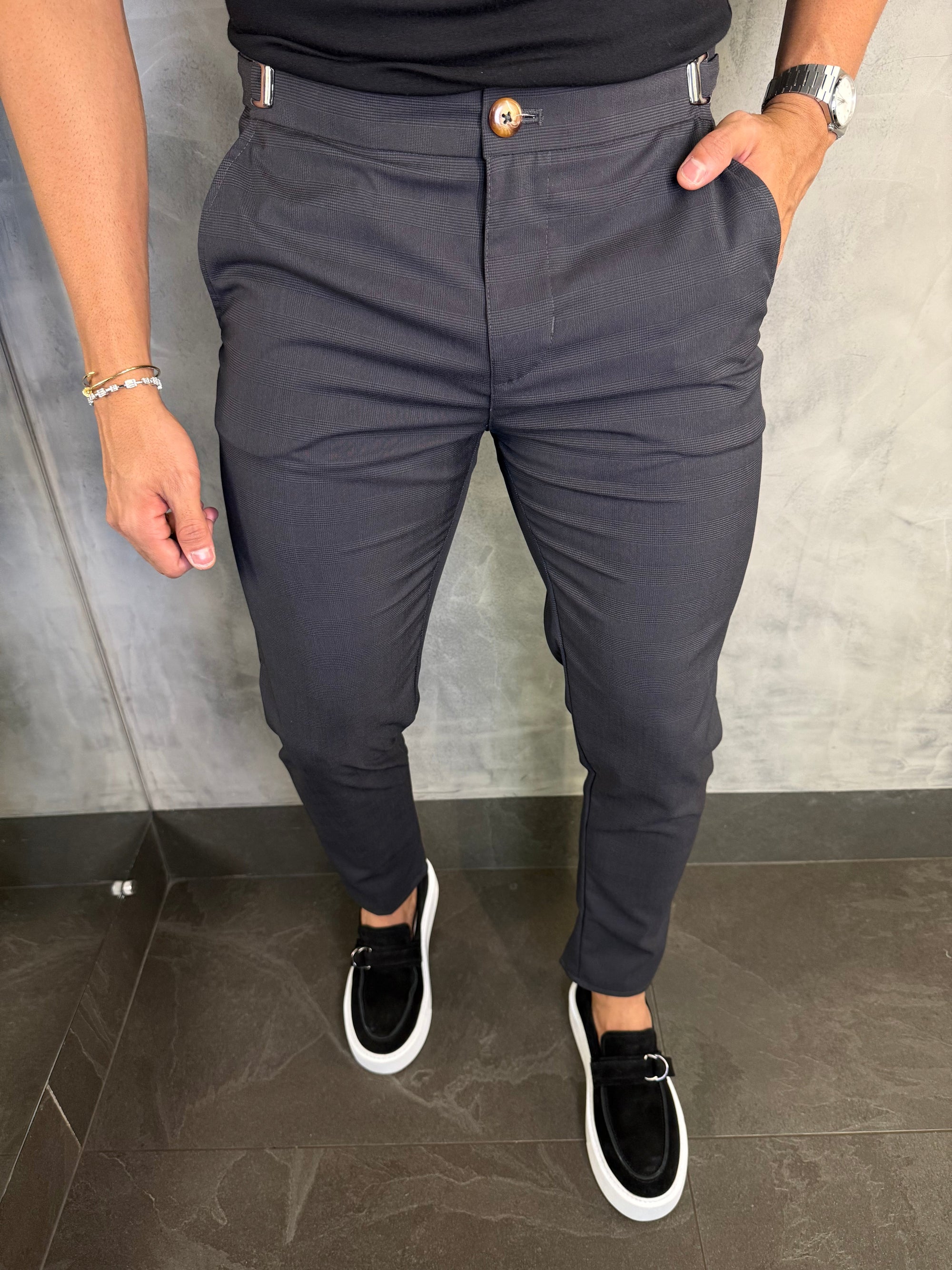 CALÇA ALF. PRÍNCIPE DE GALES PRETO