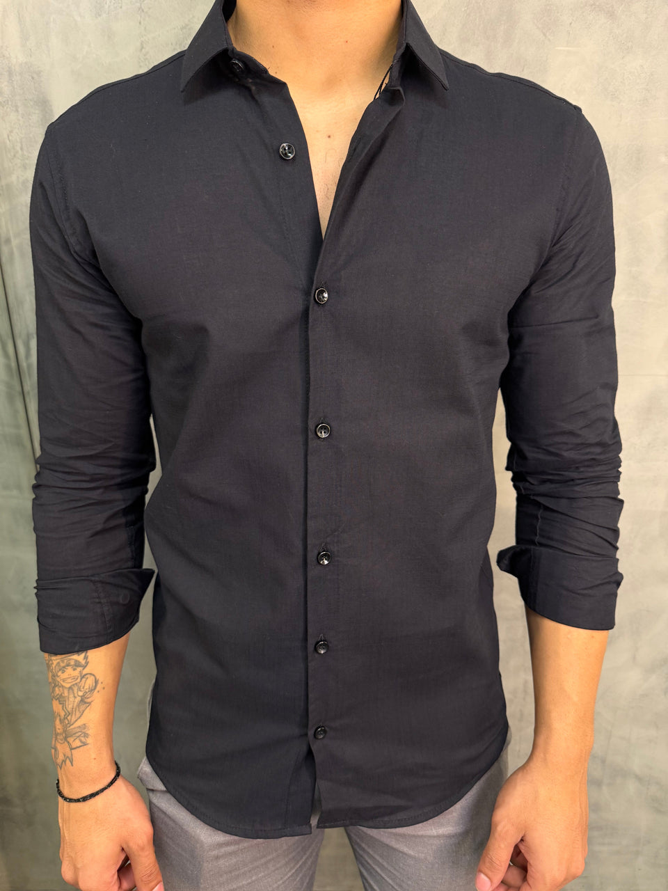 CAMISA M/L FLAME PRETO