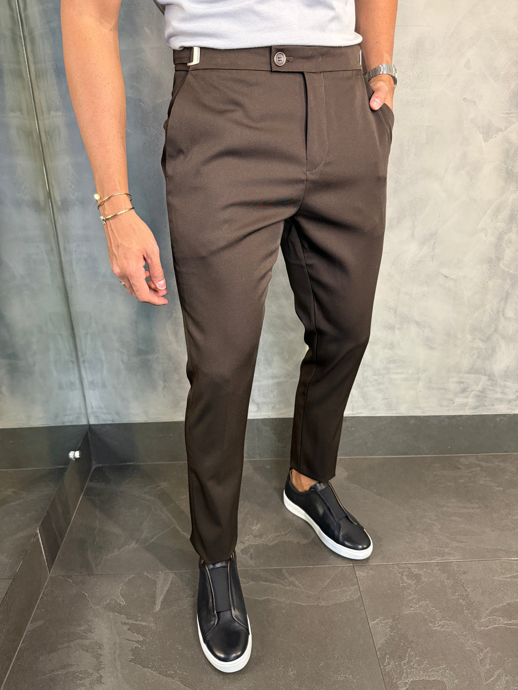 CALÇA ALF. VIENA AJUSTE CATRACA CAFÉ