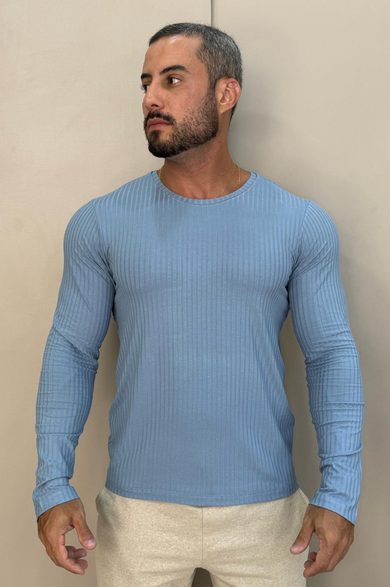 Camiseta Euro Canelada Slim Fit