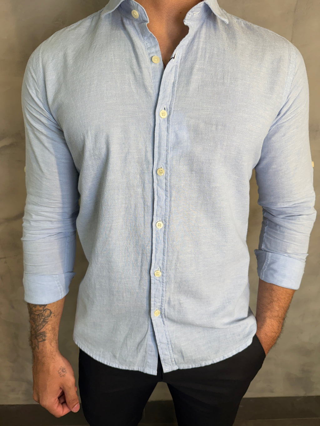 CAMISA M/L MARESIA PONTO H AZUL BB