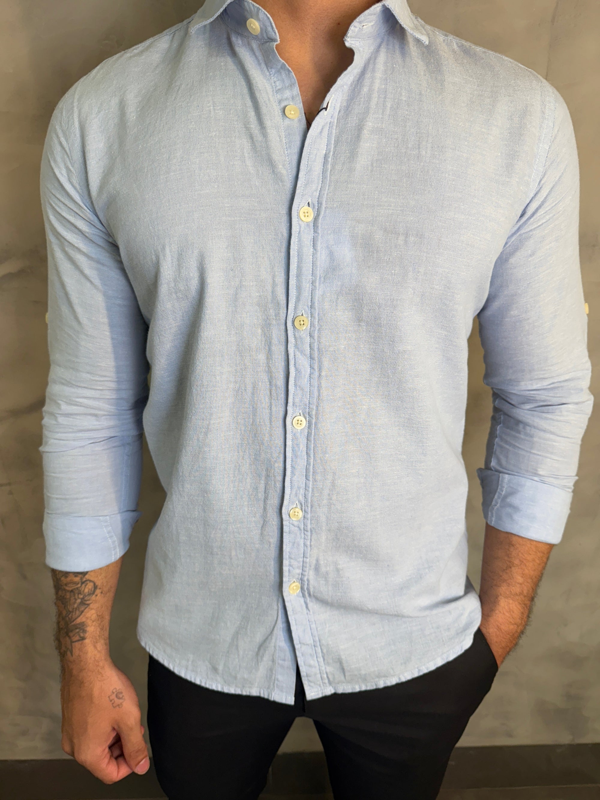 CAMISA M/L MARESIA PONTO H AZUL BB