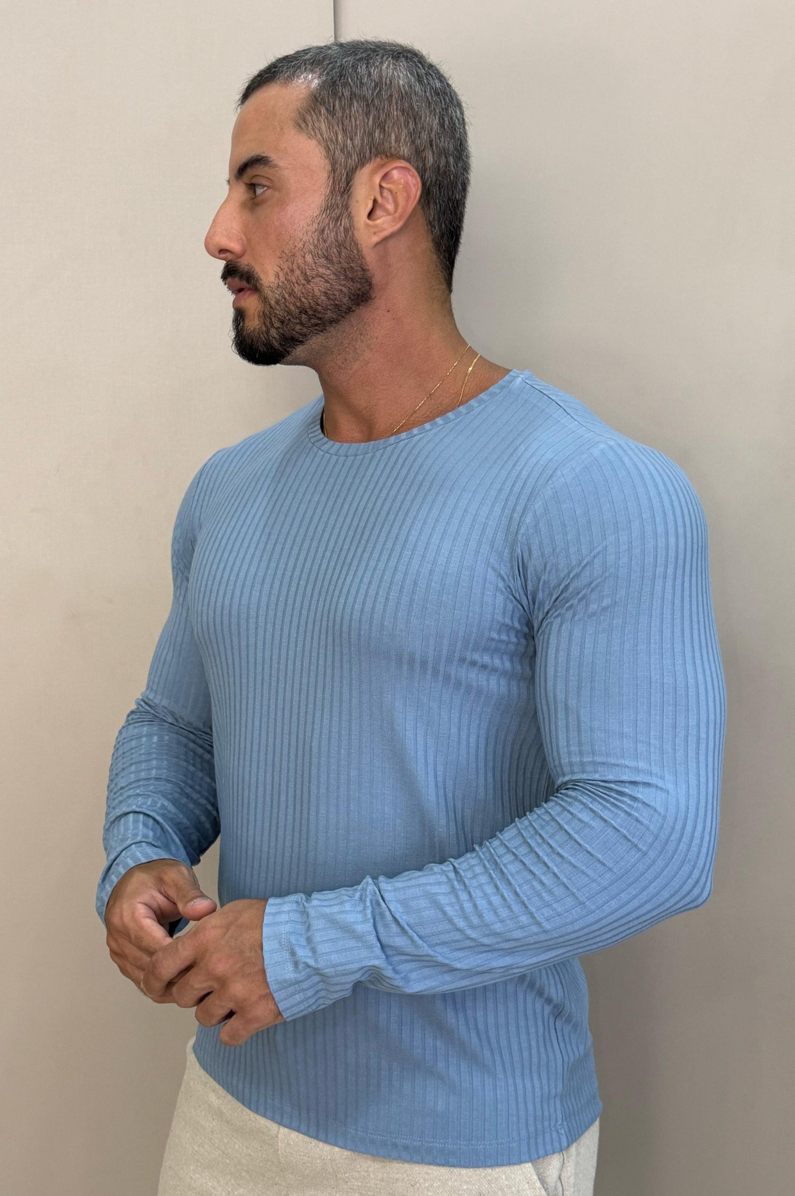Camiseta Euro Canelada Slim Fit