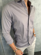 CAMISA MANGA LONGA CINZA