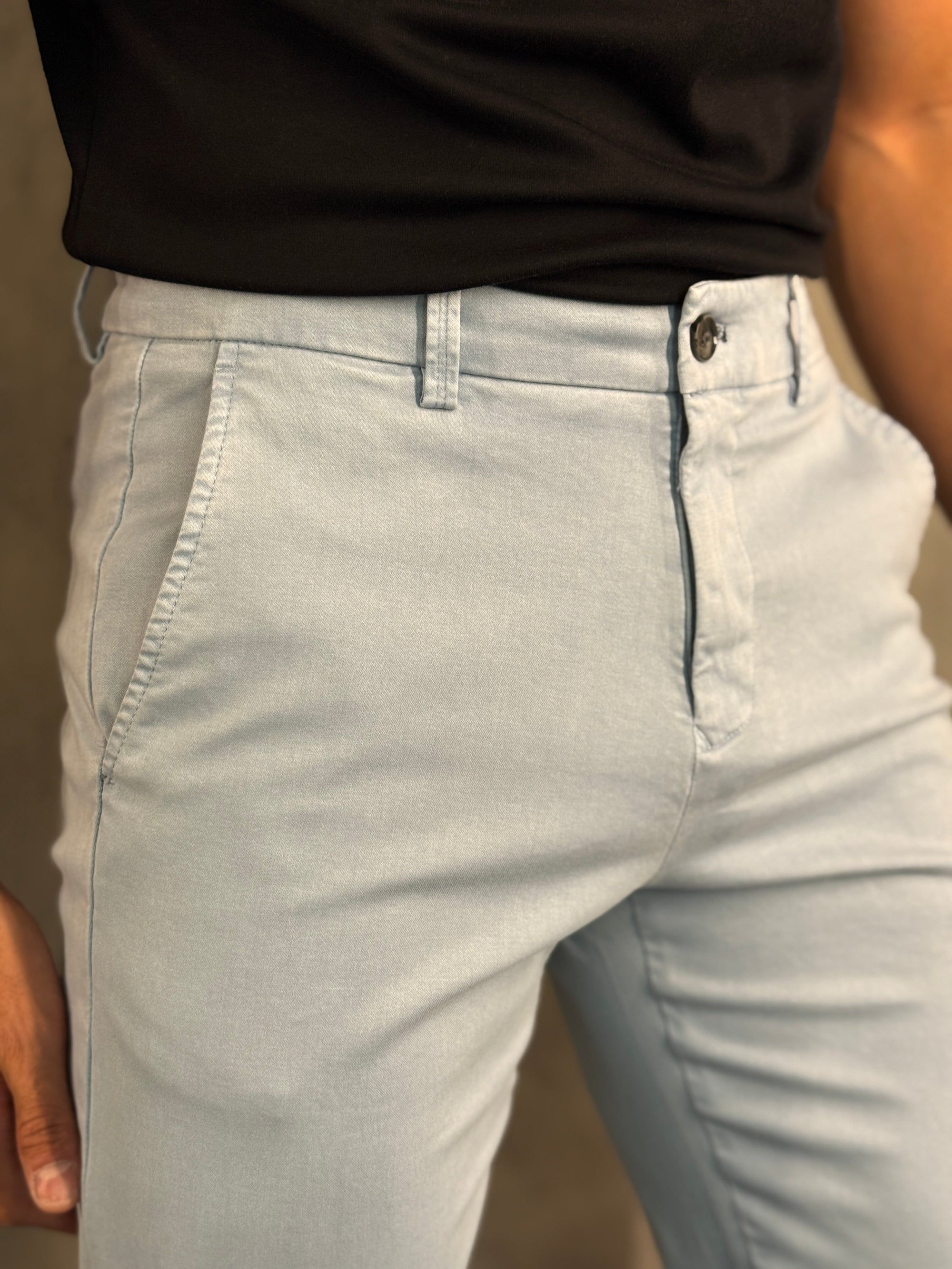 CALÇA ALF SARJA COMFORT SKINNY AZUL CLARO