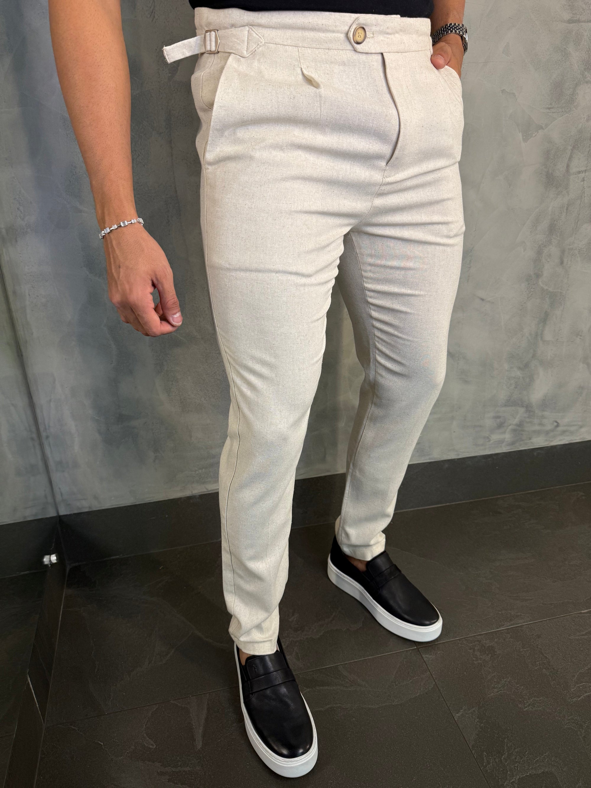CALÇA ALF. VERONA LINHO NATURAL