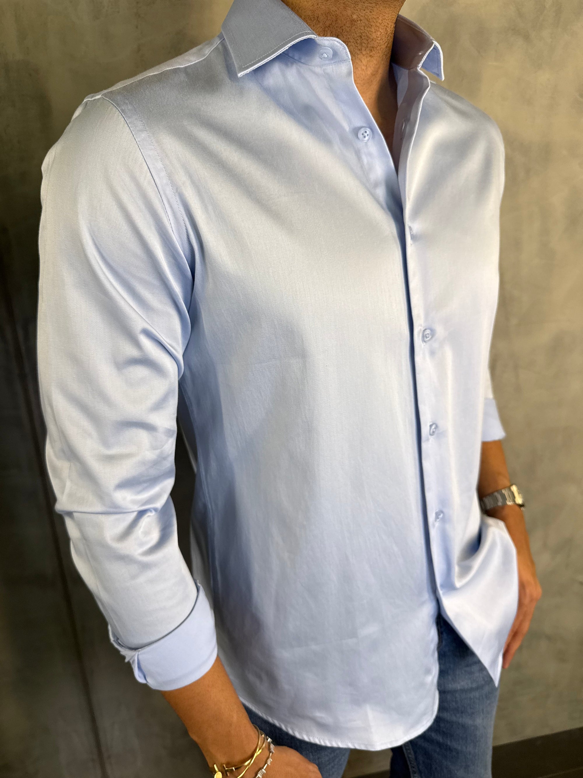 CAMISA M/L ACETINADA