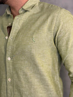 CAMISA M/L LINHO PIENZA RESERVA PISTACHE