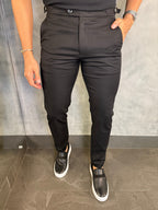 CALÇA ALF. MAQUINETADA SKINNY AJUSTE FIVELA PRETO