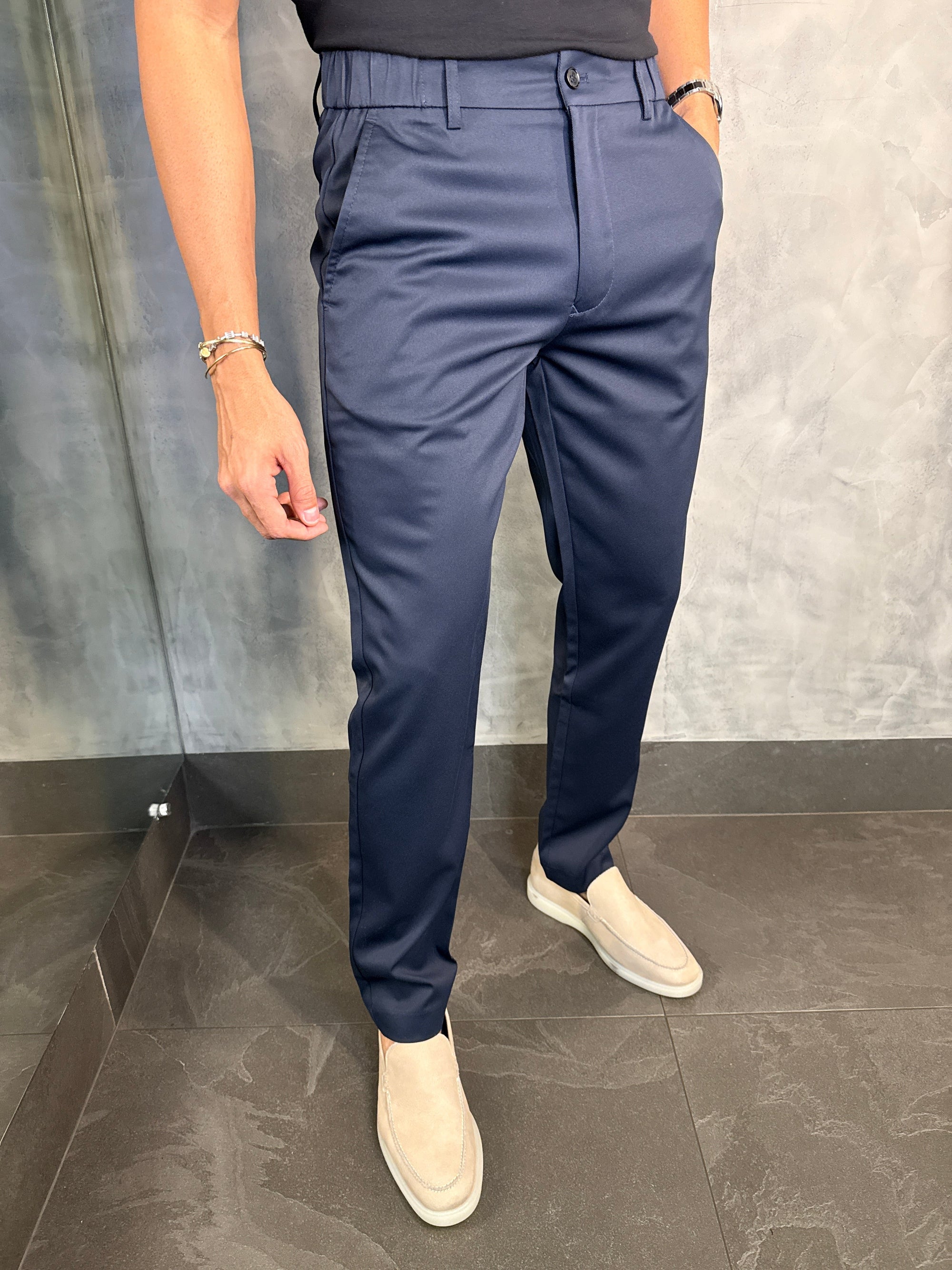 CALÇA ALF. SLIM CÓS ELÁSTICO