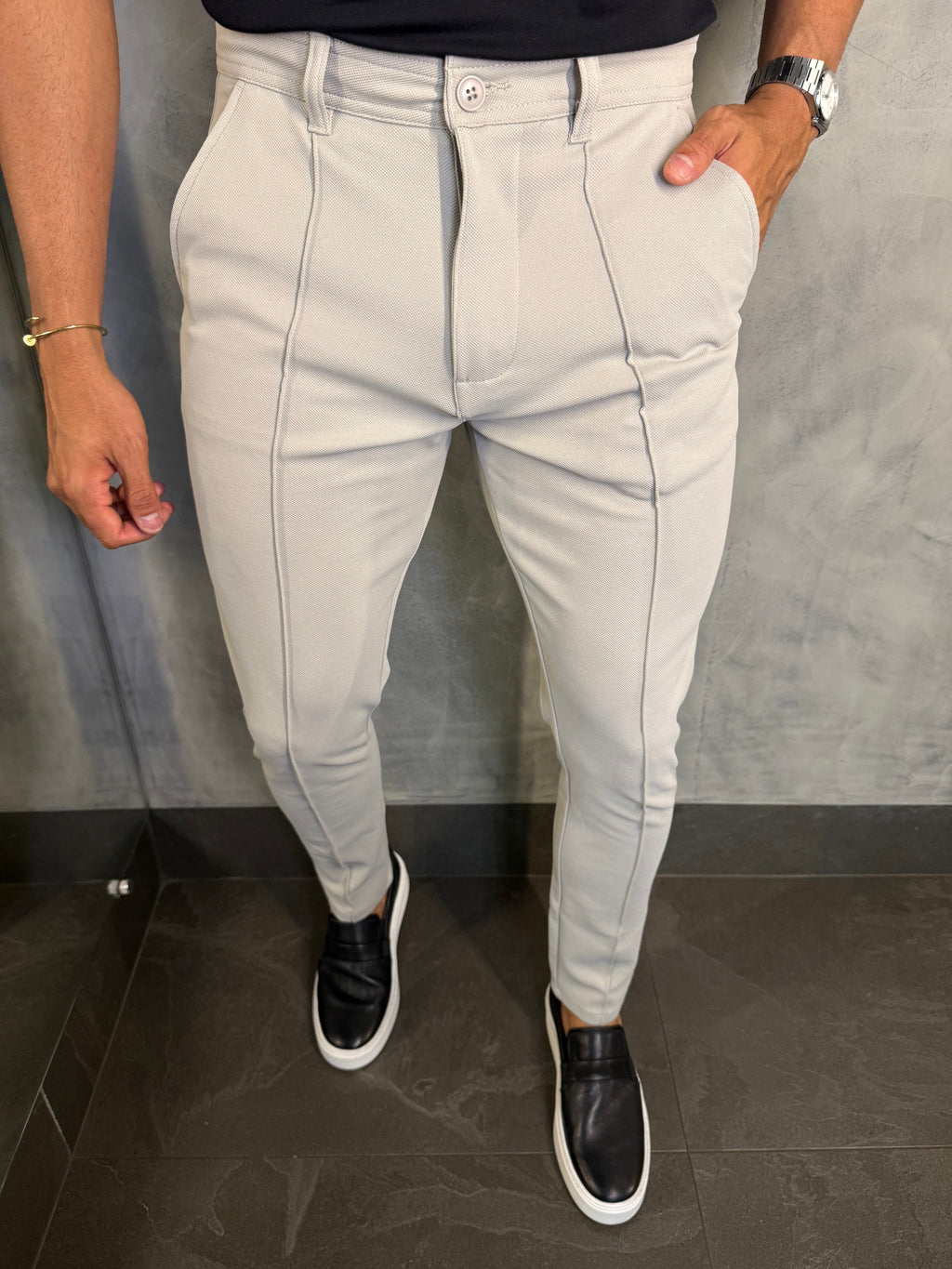 CALÇA MALHA C/ FRISO