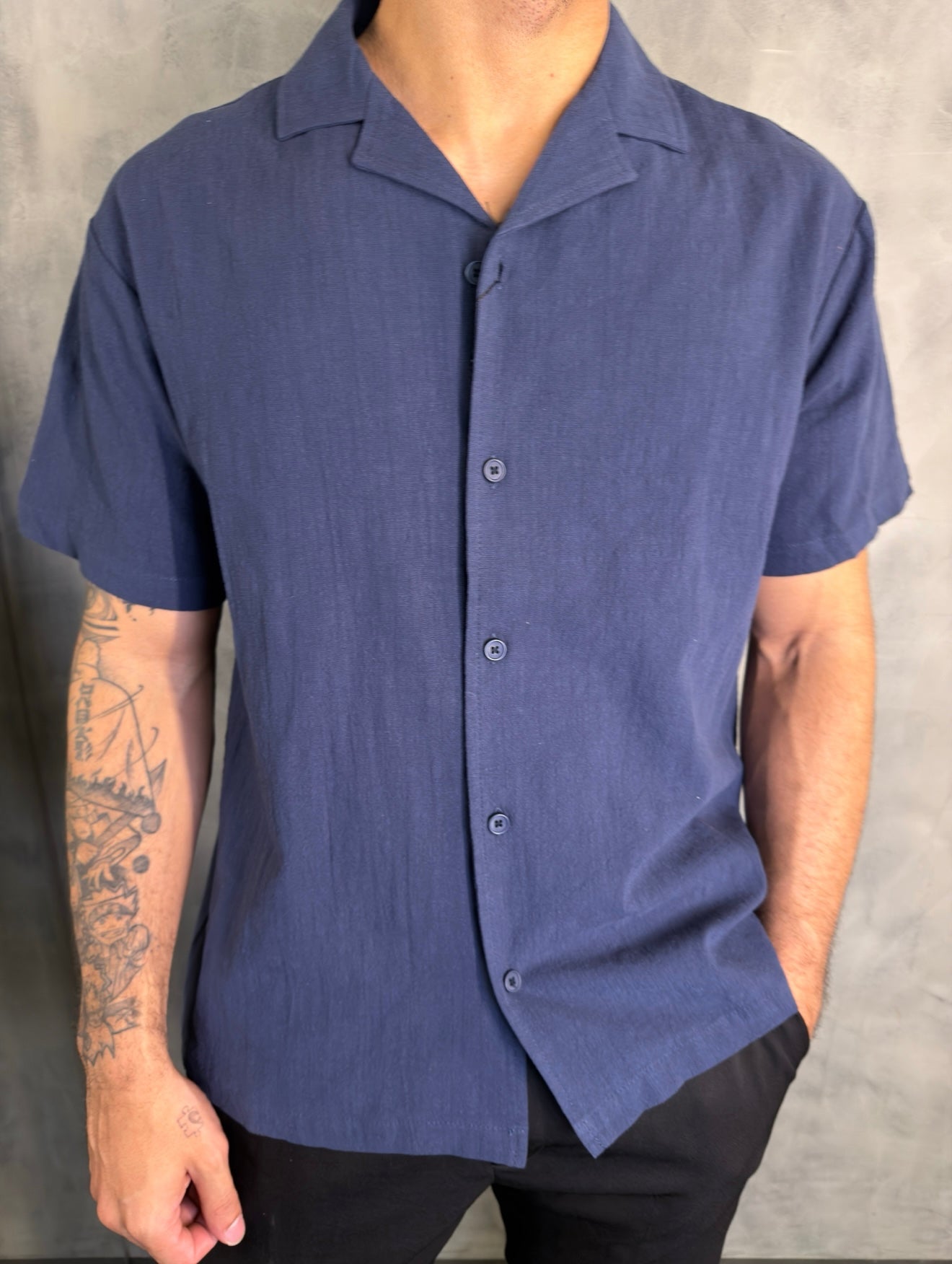 CAMISA M/C GOLA CUBANA