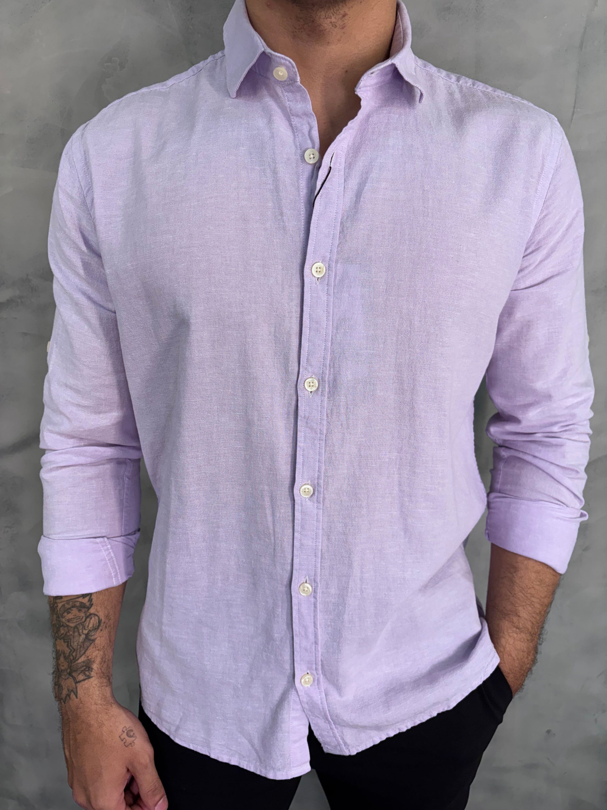 CAMISA M/L MARESIA LILÁS