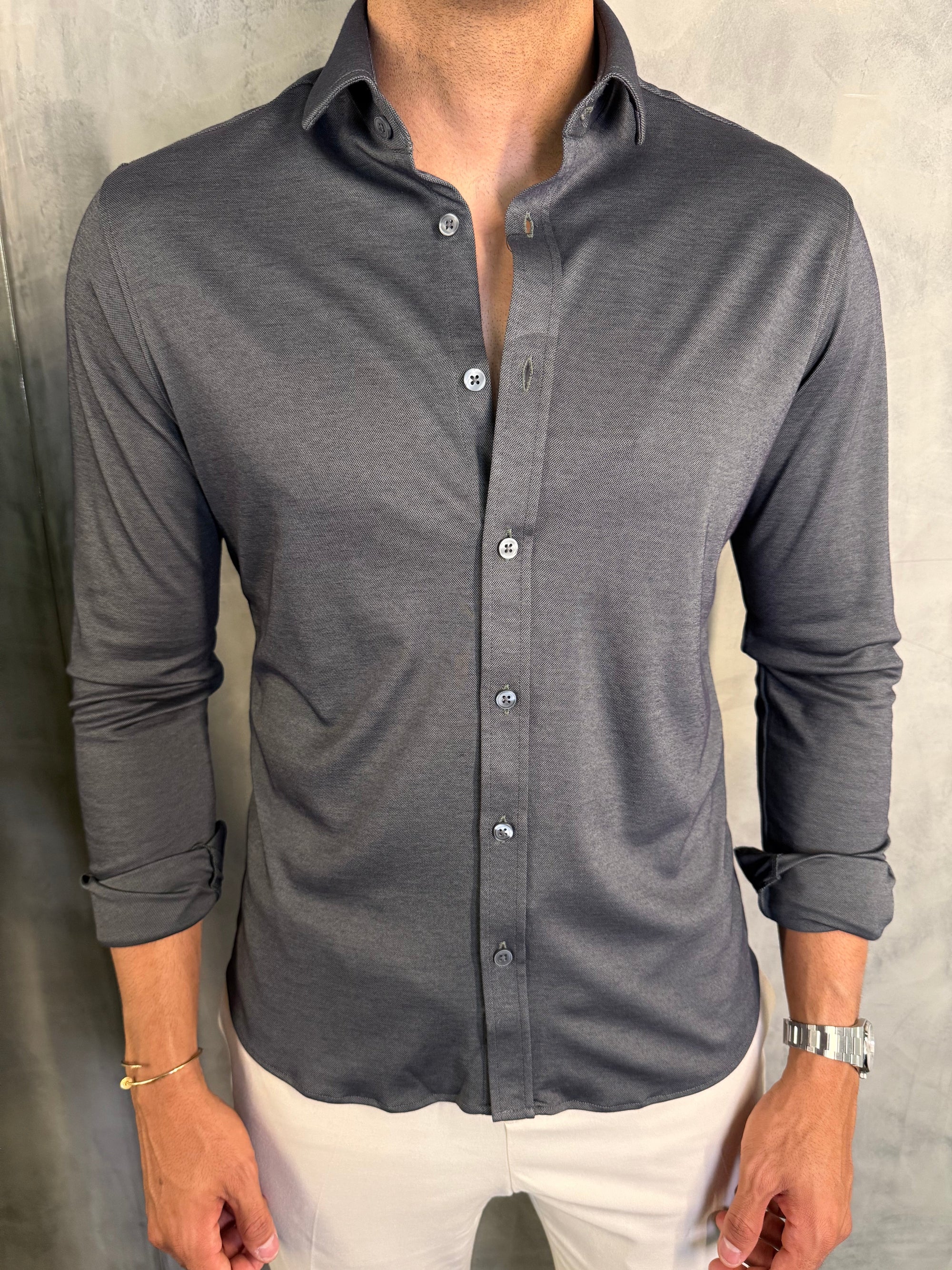CAMISA M/L ALGODÃO PIMA VERDE MUSGO