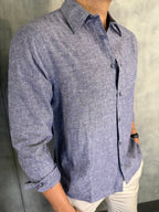 CAMISA M/L LINHO FIO TINTO