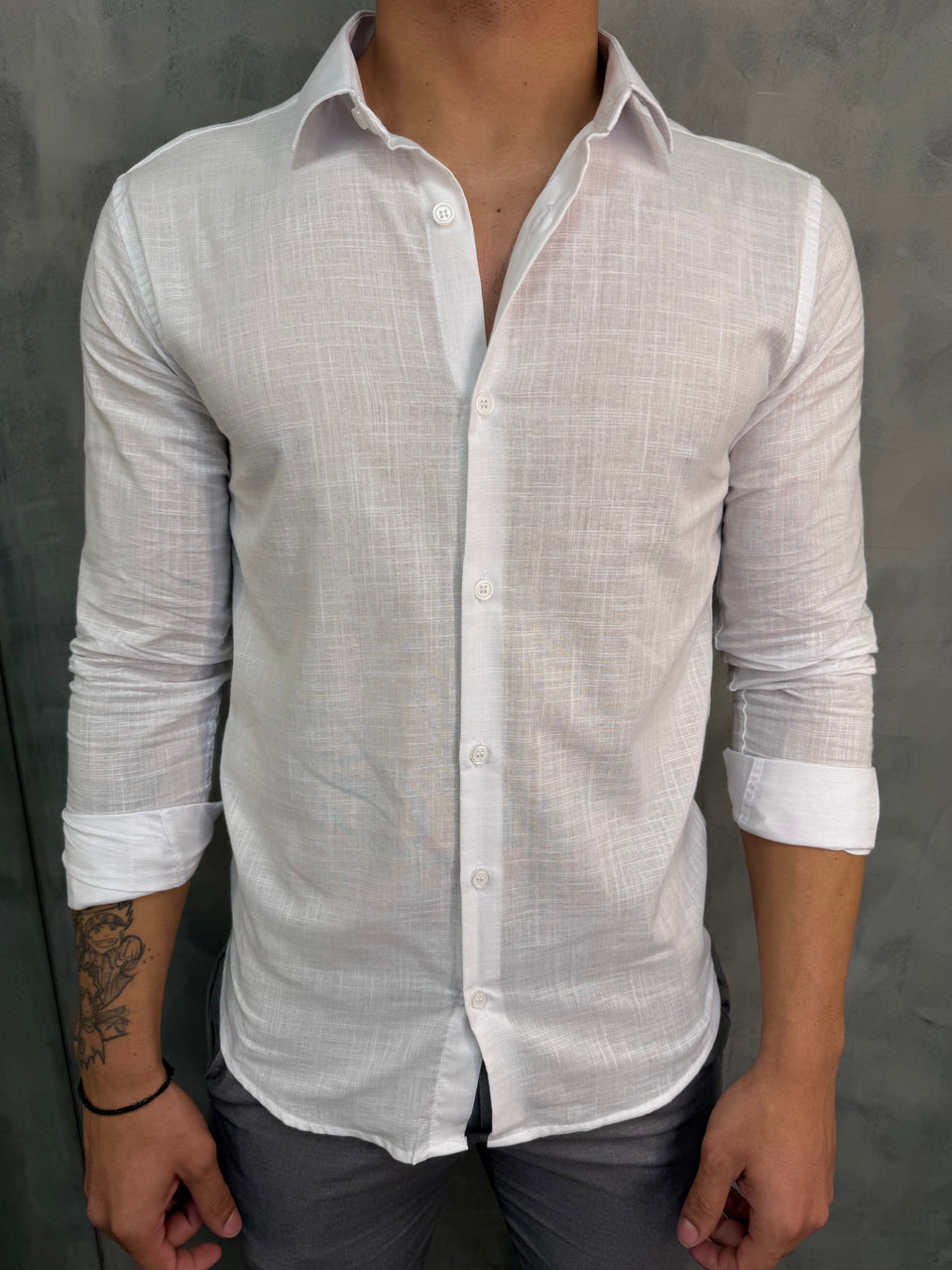 CAMISA M/L FLAME BRANCO