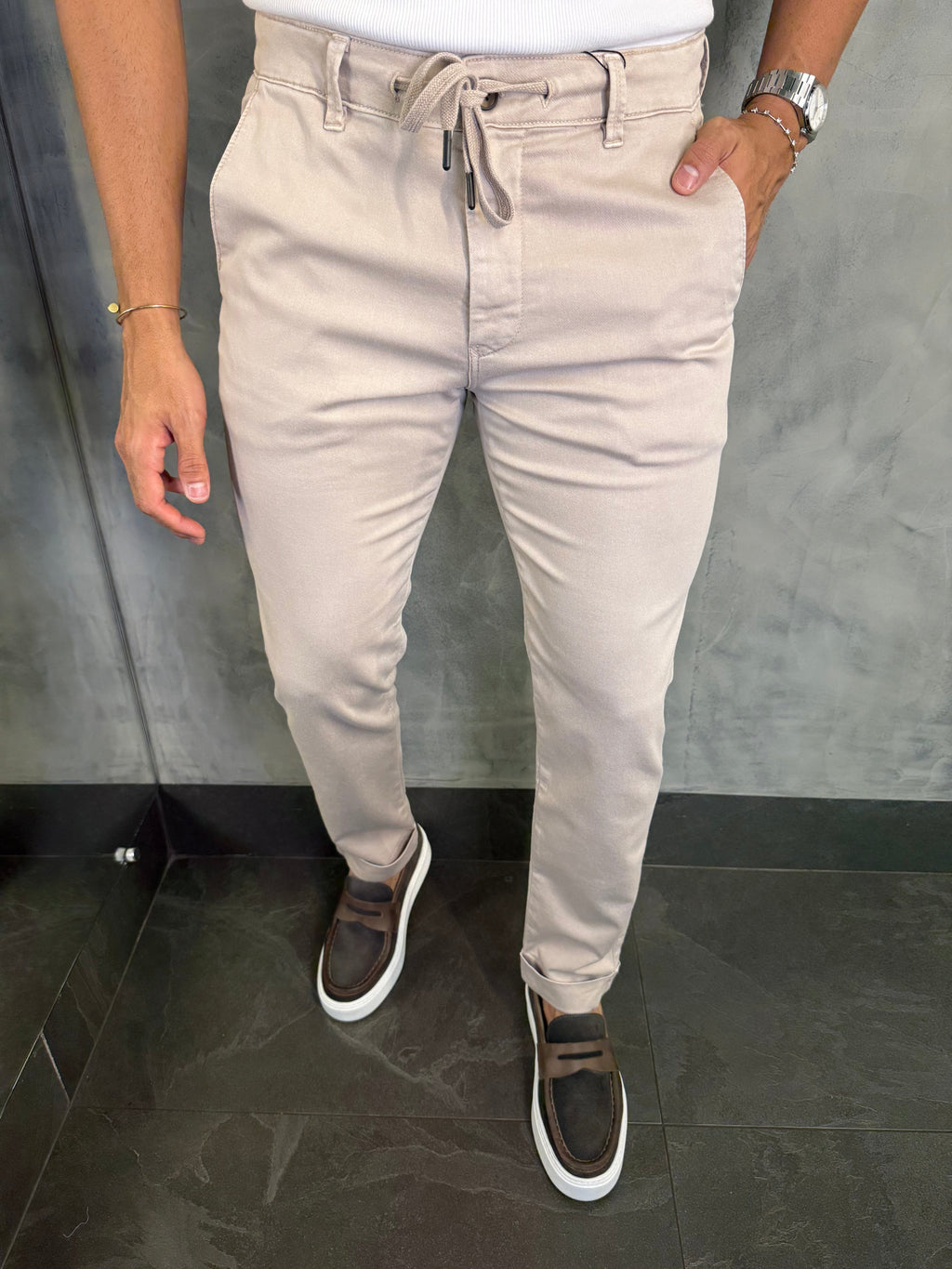 CALÇA SARJA MOLETOM SKINNY