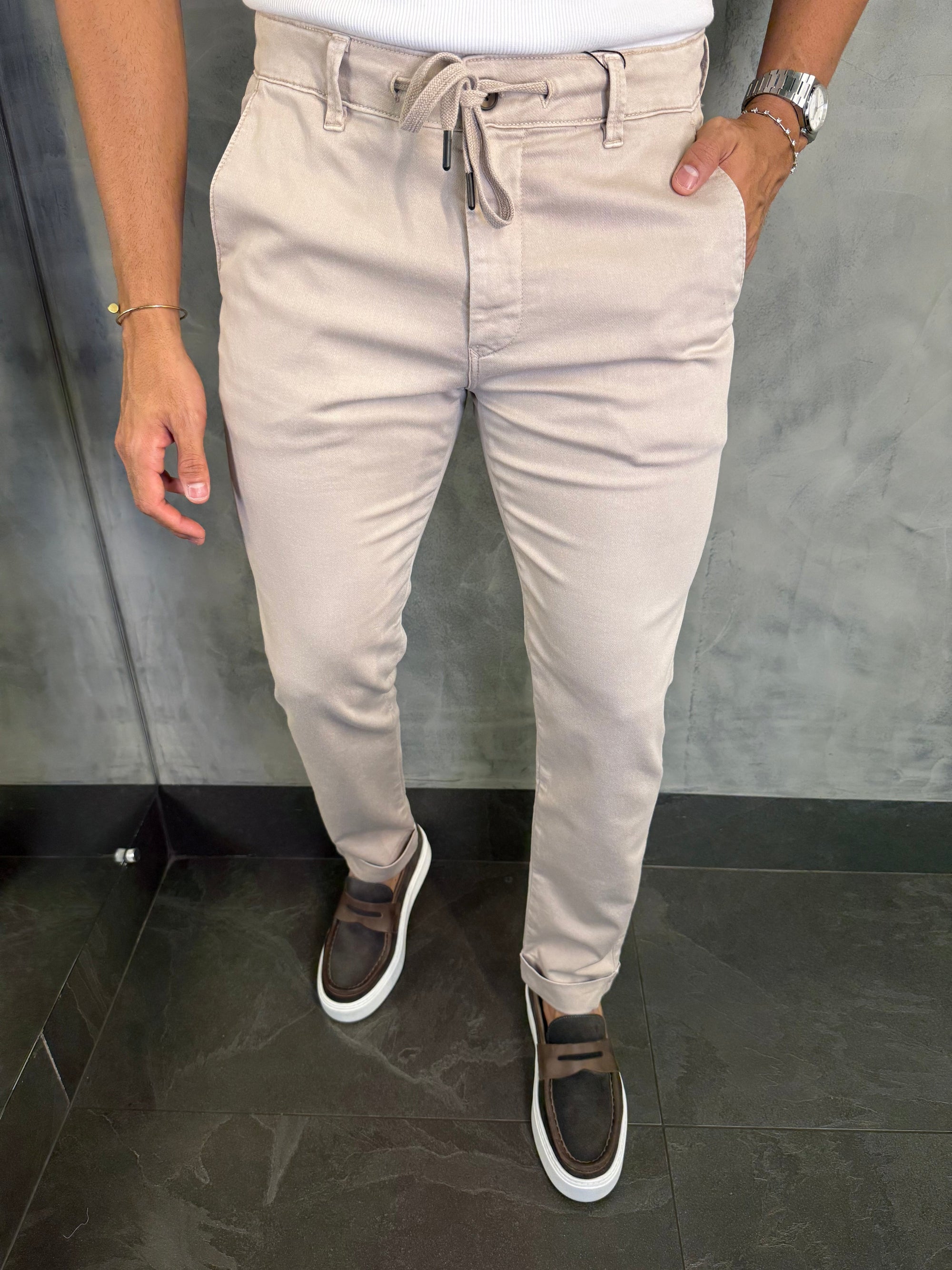 CALÇA SARJA MOLETOM SKINNY
