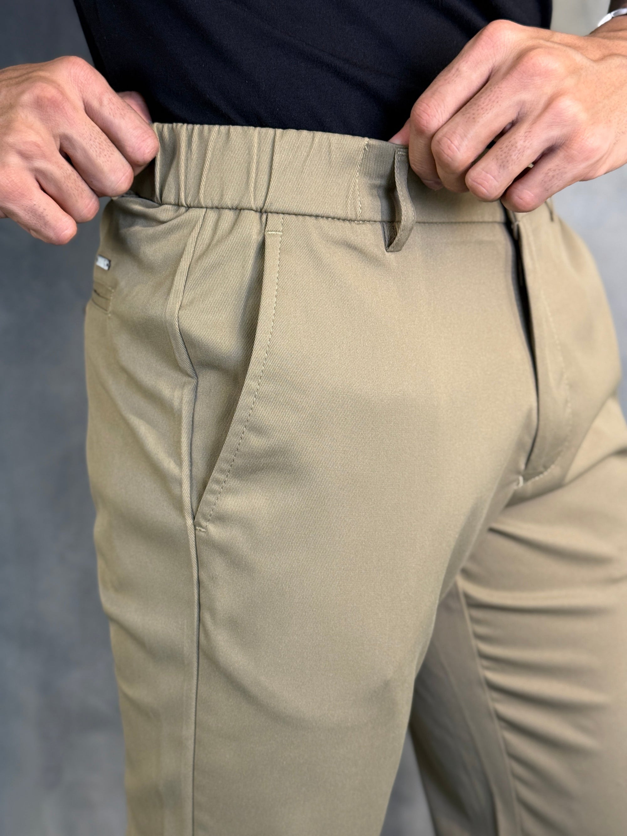 CALÇA ALF. SLIM CÓS ELÁSTICO