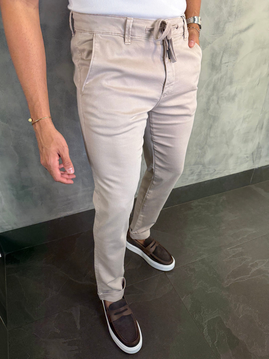 CALÇA SARJA MOLETOM SKINNY