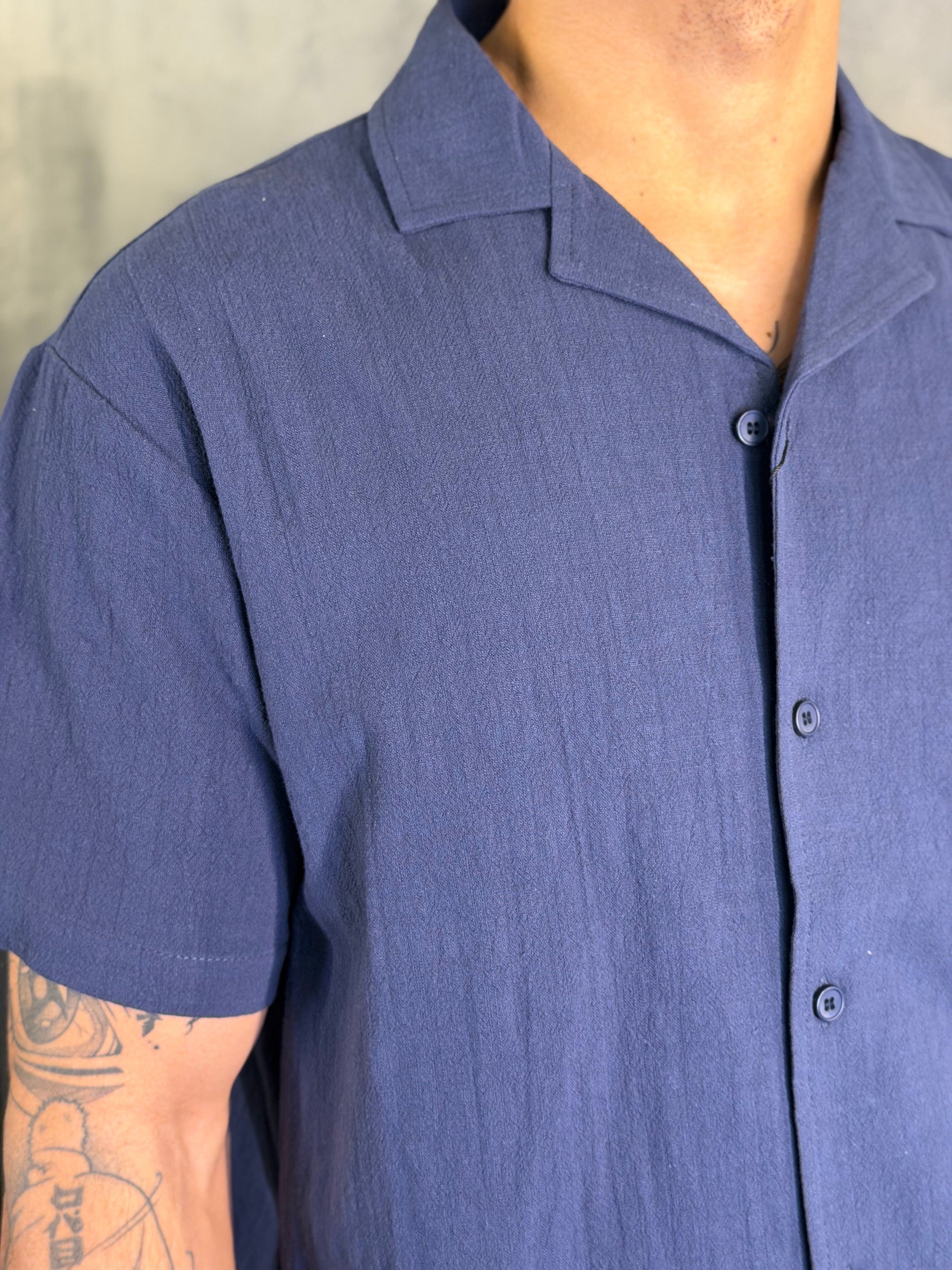 CAMISA M/C GOLA CUBANA