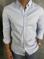 CAMISA M/L BUTTON DOWN INDICCATTO AZUL BB