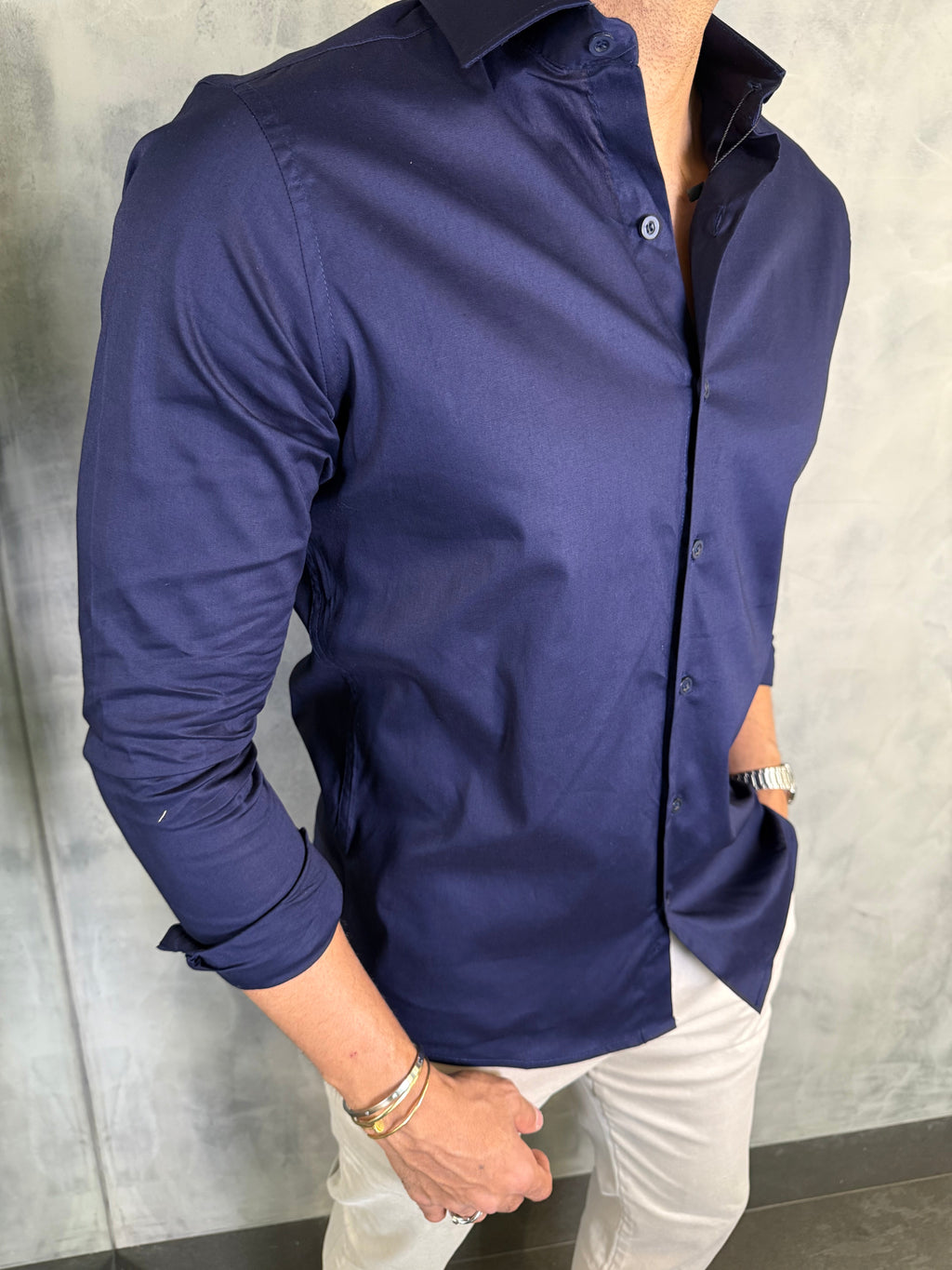 CAMISA MANGA LONGA MARINHO