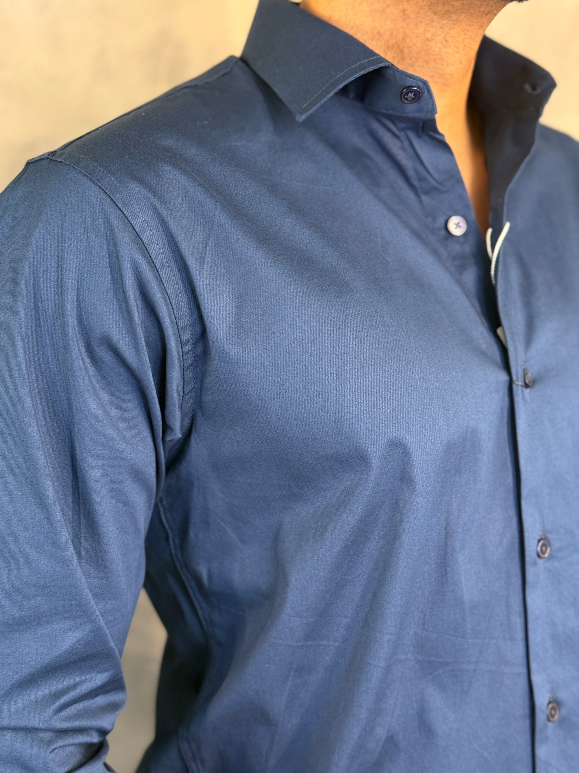 CAMISA M/L SLIM TRICOLINE C/ ELASTANO