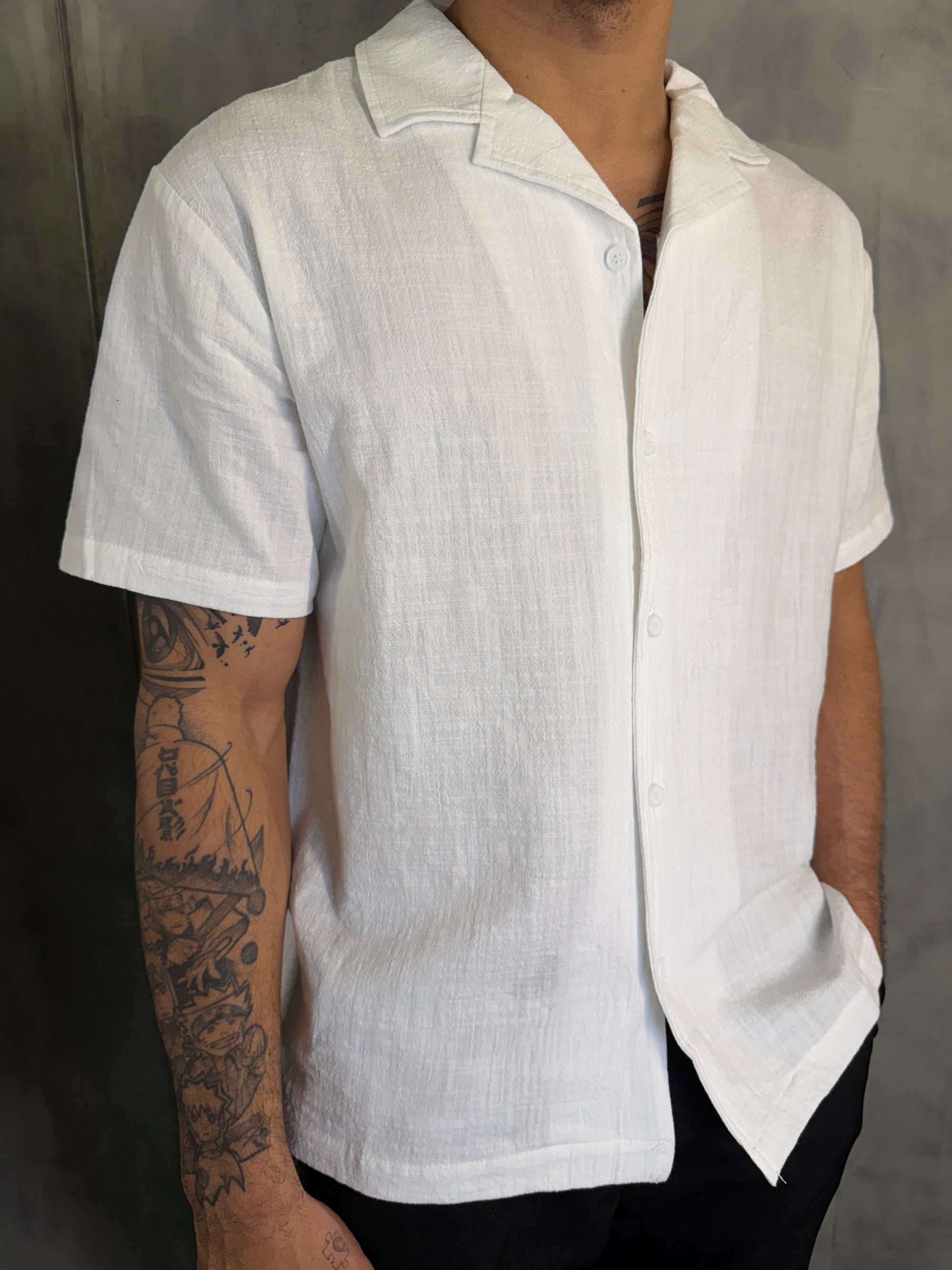 CAMISA M/C GOLA CUBANA