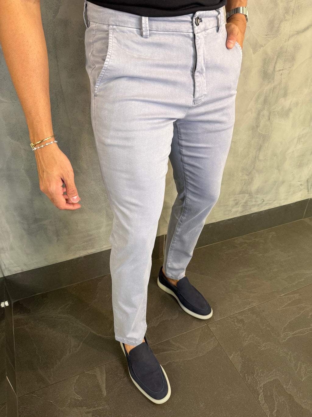 CALÇA ALF SARJA COMFORT SKINNY NIMBUS