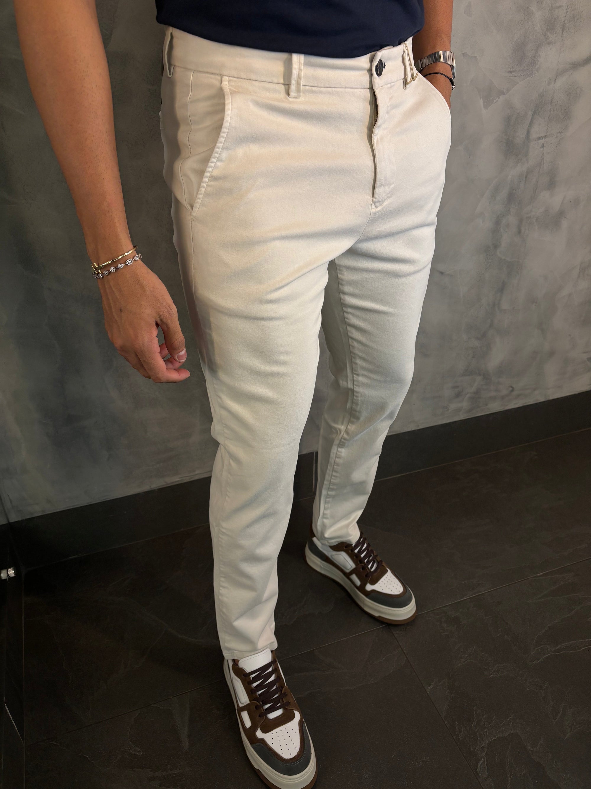 CALÇA ALF SARJA COMFORT SKINNY OFF WHITE