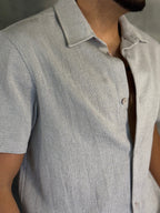 CAMISA M/C TRICOT CINZA