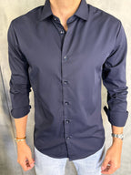 CAMISA M/L FIBRA DE BAMBU MARINHO