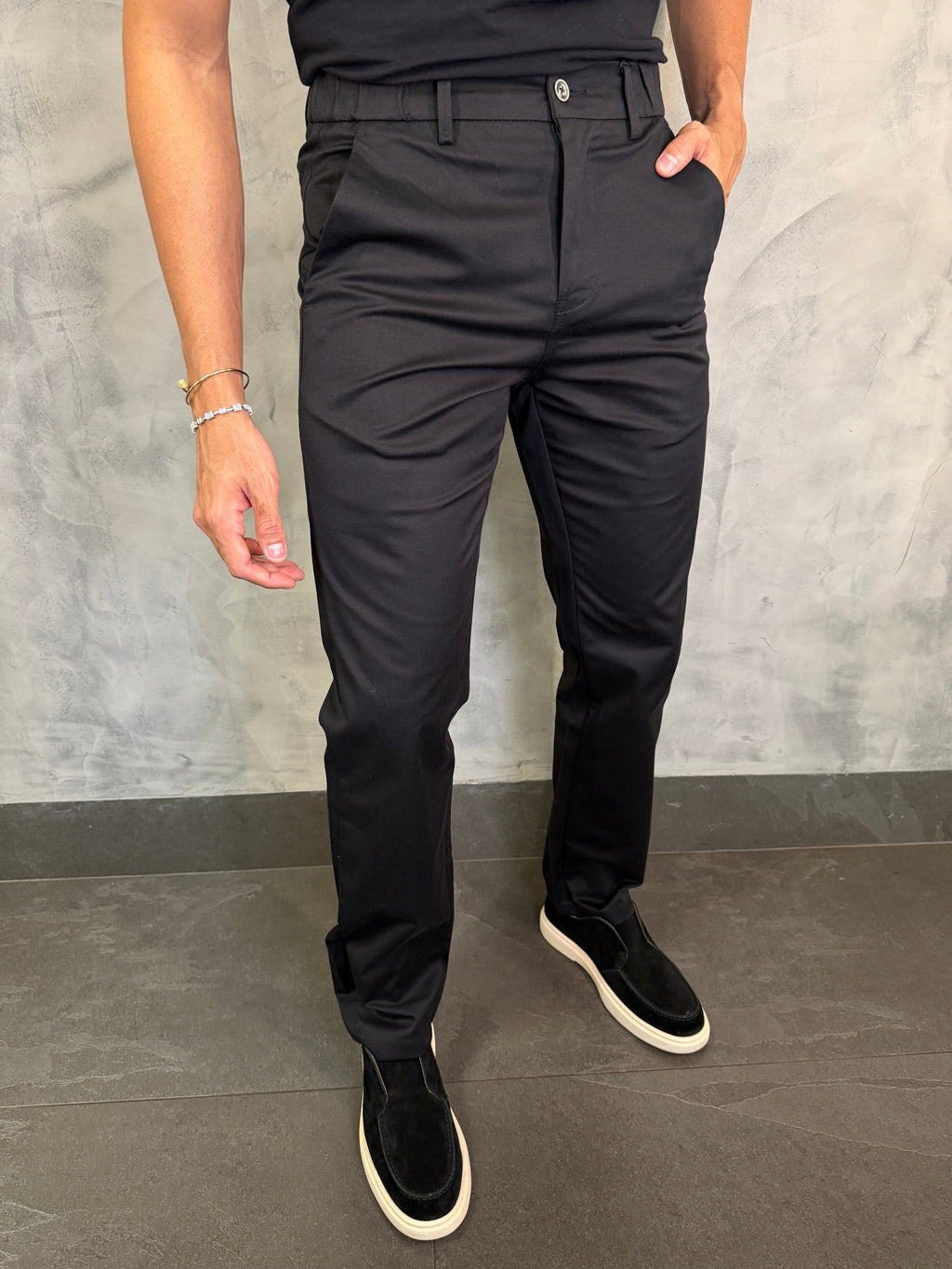 CALÇA SARJA CASUAL STRETCHC CINTURA ELÁSTICA